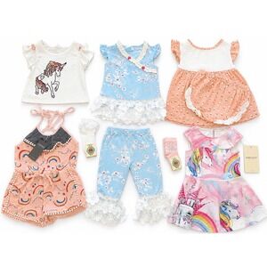 Boutique 18m Baby Girls‎ Clothing Lot NWT 9pc Outfits Dresses Baby Sara Unicorns